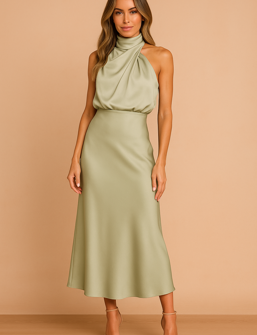 Madelyn | Elegant Women's Draped Midi Dress 4